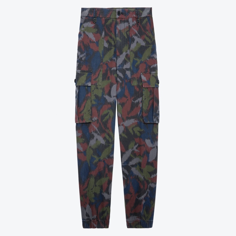 Zadig & Voltaire Pilote Cargo Pants Women's Camouflage Cargo Pants Size 34